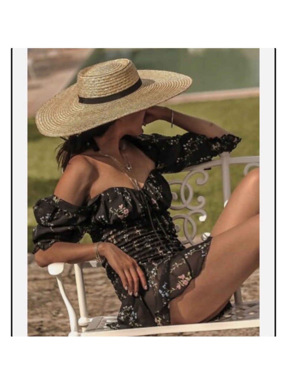 For love and lemons Dixon black floral  dress size M . Perfect for summer.